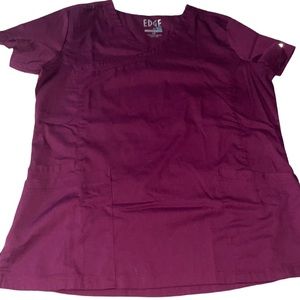 Irg Edge Women's Scrub Top in Rich Burgundy